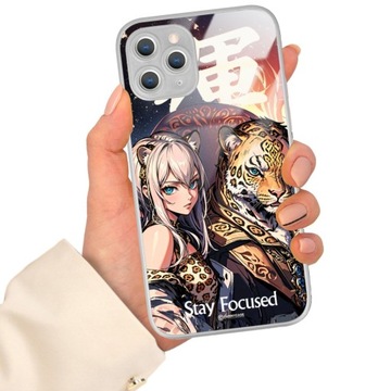 Etui SZKLANE SREBRNY do IPHONE 11 PRO ANIME JAPOŃSKIE Sakura Dreams Wzory