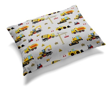 Poszewka 70x80cm na poduszkę 100% bawełna wzór: koparki szere