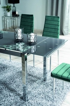 СОВРЕМЕННЫЙ СТЕКЛЯННЫЙ СТОЛИК GD-017 ЧЕРНЫЙ СИГНАЛ