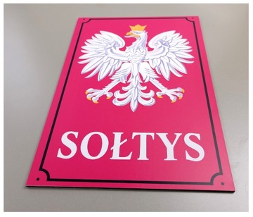 TABLICZKA Tablica SOŁTYS 30X20 ALUMINIUM
