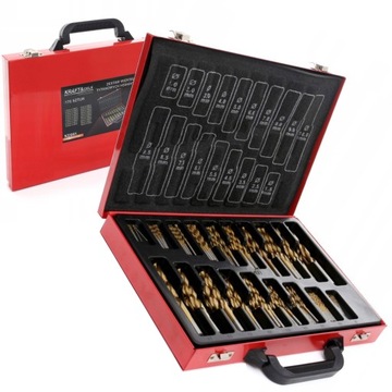 НАБОР СВЕРЛ HSS ТИТАНОВЫЙ ПО МЕТАЛЛУ, 170 ШТ. В КОРОБКЕ