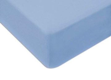 Prześcieradło jersey z gumka 120x200 błekit grube