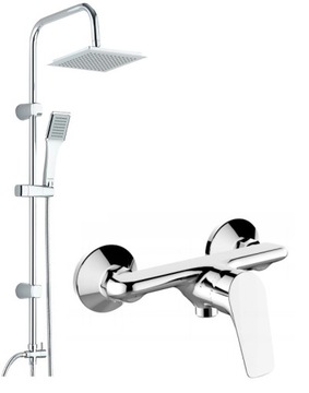 DESZCZOWNICA kolumna cubic + Bateria prysznicowa