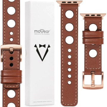 Řemínek pro Apple Watch 42/41/40/38 mm Italská kůže Exkluzivní Hnědá