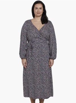 TOM TAILOR SUKIENKA MIDI PLUS SIZE WIĄZANA 48 AAA