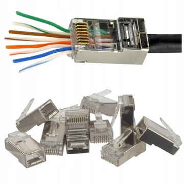 NEKU Wtyki przelotowe RJ45 8P8C FTP kat.5e 10szt