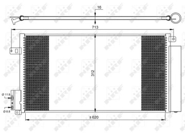 NRF CHLADIČ KLIMATIZACE FIAT GRANDE PUNTO