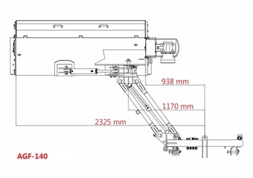 Задняя газонокосилка Jansen AGF-140 Задний боковой мульчер 1,4 м