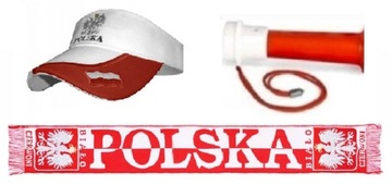 Zestaw kibica Polska reprezentacji daszek kibica