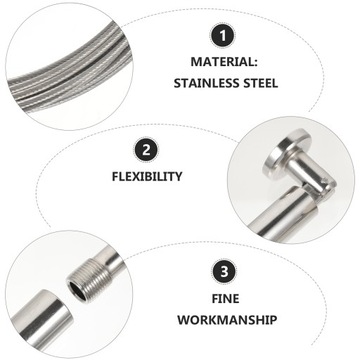 КАБЕЛЬНЫЙ РЕЛЬС ДЛЯ ЗАНАВЕС ВЕРЕВКА ИЗ НЕРЖАВЕЮЩЕЙ СТАЛИ