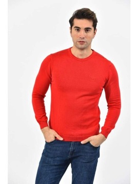 Sweter męski HUGO BOSS czerwony klasyk r.XL