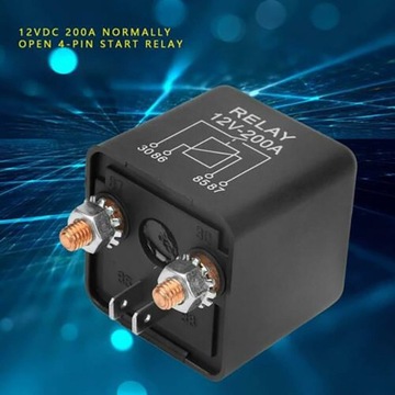 4Pin 200A przekaźnik samochodowy 12V normalnie otw