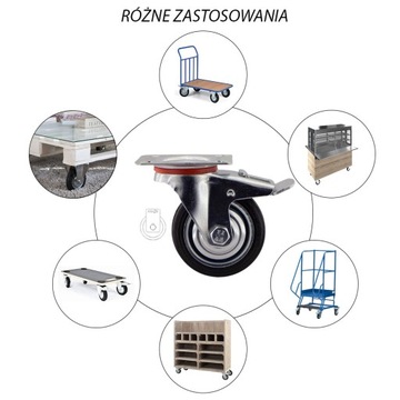 НАБОР ИЗ 4 ШТ. Полочная тележка WHEELS fi 75 2STGU75