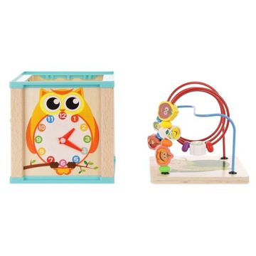 МОНТЕССОРИ РАЗВИВАЮЩИЙ КУБ ДЕРЕВЯННЫЙ ЛАБИРИНТ