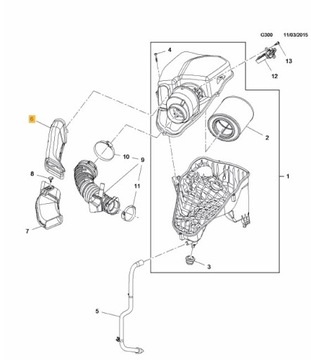 OPEL OE 13337770 REZONATOR VZDUCHU