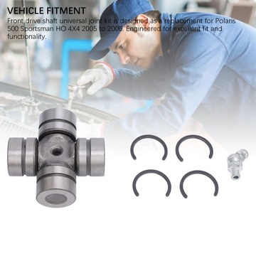 Polaris 500 Sportsman HO 4X4 Przedni wał napędowy Zestaw przegubu U 2005-2006