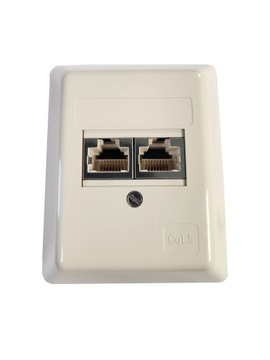 Puszka gniazdo natynkowe 2x RJ45 kat.5 STP TELEGARTNER