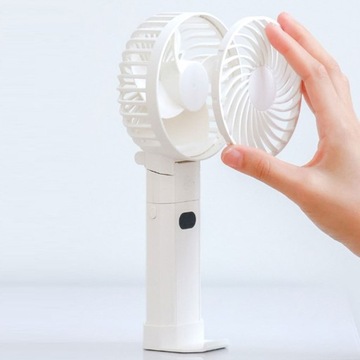 Przenośny wentylator ręczny Składany, 3-biegowy, zasilany akumulatorowo USB