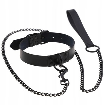Skórzana smycz Choker Bondage kołnierz