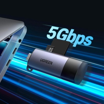 АДАПТЕР UGREEN КАРТРИДЕР USB 3.0 USB-C SD microSD SDHC TF PLUG&PLAY