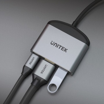 Адаптер Unitek USB-C — HDMI 8K, USB-A, USB-C 100 Вт