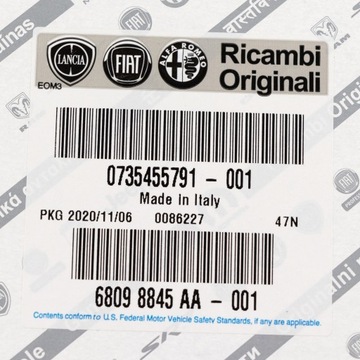 Nakładka błotnika P trójkąt Fiat 500 ABARTH 595