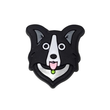 Gumowa Łatka Emblemat Ozdoba Do Kroksów Przypinka Do Butów Border Collie