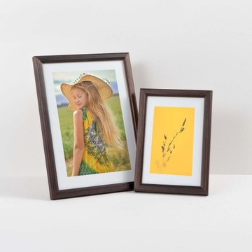 ДЕРЕВЯННАЯ РАМКА ДЛЯ ФОТОГРАФИИ, КОРИЧНЕВАЯ ФОТОГРАФИЯ 15Х21 СМ