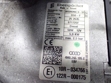 WEBASTO ПАРКОВОЧНОЕ ОБОГРЕВАНИЕ 8W0265081L AUDI A5 II F5 A4 B9 8W 2.0 TDI 21R