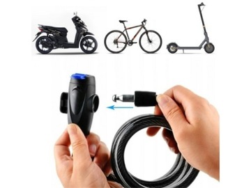 ВЕЛОСИПЕДНЫЙ ТРОСОВОЙ ЗАМОК ВЕЛОСИПЕДНЫЙ ЗАМОК КЛЮЧ БЕЗОПАСНОСТЬ