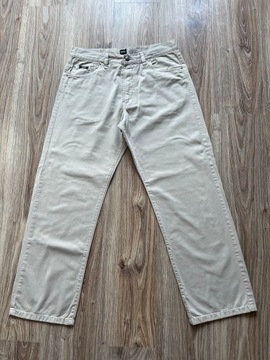 BOSS by HUGO BOSS ARKANSAS FIT CREAM CHINO TROUSERS męskie chinosy 35/30