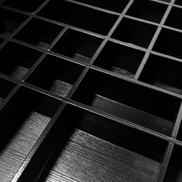 Черная полка для мелочей, большой деревянный органайзер для коллекций, 51 отделение.