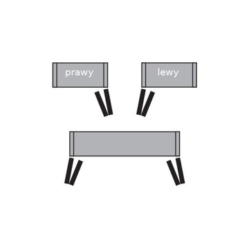 Hettich WingLine L push move system lewy biały do drzwi składanych Tip-On