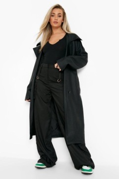 ЧЕРНОЕ БОДИ В РЕБРУШКУ КЛАССИЧЕСКИЙ С ДЛИННЫМ РУКАВОМ FIT BOOHOO 34