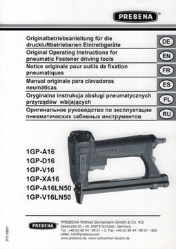 Пневматический степлер для обивки PREBENA 1GP-A16