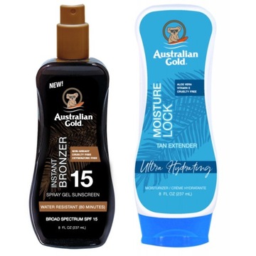 AUSTRALIAN GOLD SPRAY ŻEL SPF15+BALSAM PO OPALANIU
