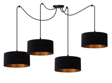 LAMPA WISZĄCA/SUFITOWA LED LOFT PAJĄK 4xABAŻUR C/M
