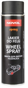 Novol wheel spray. Lakier do felg czarny matowy