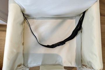 HUŚTAWKA LULLABY KREMOWA DLA DZIECI DOM OGRÓD VELVET PASY BEZP