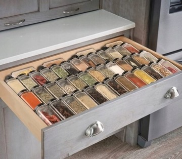 ВСТАВКА-ОРГАНИЗАТОР ДЛЯ ЯЩИКА ДЛЯ СПЕЦИЙ, РЕГУЛИРУЕМАЯ БАНКА ДЛЯ КОСМЕТИКИ