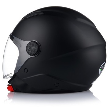 МОТОЦИКЛЬНЫЙ ШЛЕМ ОТКРЫТЫЙ | ВИТО УНО | МАТОВЫЙ ЧЕРНЫЙ СКУТЕР CHOPER ECE 22/06
