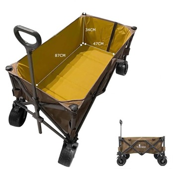 ТУРИСТИЧЕСКИЙ ПЛЯЖНЫЙ ТРАНСПОРТ САДОВЫЙ ЛЮКС НА ТОЛСТЫХ КОЛЕСАХ СКЛАДНОЙ