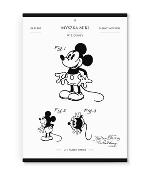 Plakat na ścianę MYSZKA MIKI WALT DISNEY PATENT