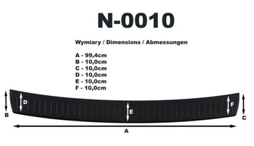 LIŠTA NA NÁRAZNÍK VW PASSAT B6 2005-2010, COMBI