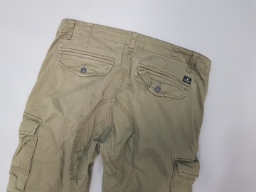 JACK JONES Tapered Paul spodnie bojówki męskie khaki 33/34 pas 88