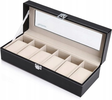 PUDEŁKO ETUI ORGANIZER SZKATUŁKA NA ZEGARKI 6szt
