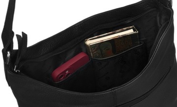 Skórzana torebka damska w zestawie z portfelem | Peterson