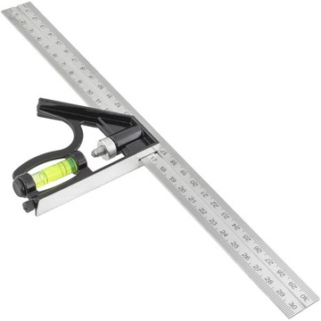 KĄTOWNIK STOLARSKI CIESIELSKI Z POZIOMICĄ RYSIKIEM 300 MM
