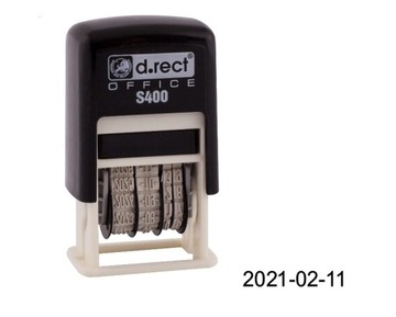 Штамп даты D.Rect S400, версия ISO, черный x12