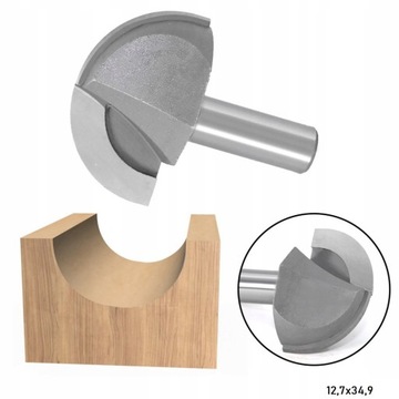 Frez Kulisty Półokrągły Kulowy 12.7mm x34.9mm